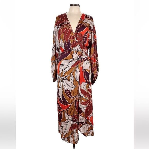 By Anthropologie printed wrap dress NWT - Picture 4 of 9